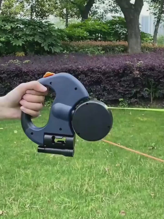 Retractable Dog Leash with LED Light | Reflective No-Tangle Leash